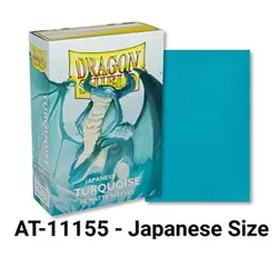 Japanese Matte Turquoise 60 ct Dragon Shield Sleeves YuGiOh Size - Image 1