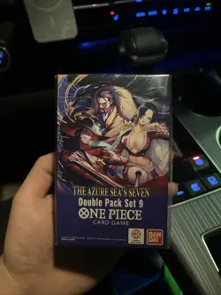 One Piece TCG: Double Pack Set 9 The Azure Sea's Seven - FACTORY SEALED! IN HAND - Image 1