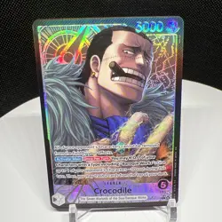 One Piece Crocodile Alt Art Leader OP14-079 The Azure Sea's Seven In Hand NM - Image 1