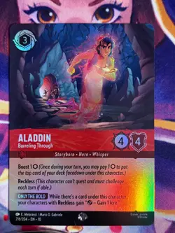 Aladdin Barreling Through 216/204 EPIC Disney Lorcana Card Whispers In The Well - Image 1