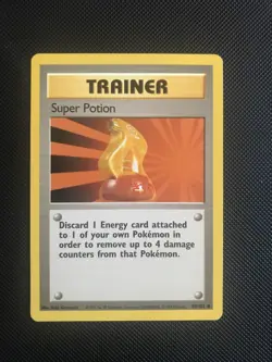 Rare Super Potion 90/102 Non Holo trainer Base Set Pokemon Card - Image 1