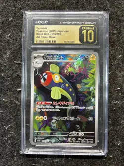 CGC 10 Pristine Eeletrik 118/086 AR Art Rare Black Bolt sv11B Pokemon Card - Image 1