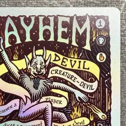 MTG Mayhem Devil Secret Lair SLD #1715 Rainbow Foil NM Magic Card - Image 3