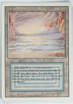 Underground Sea Dual Land Revised MTG Card Reserved List Magic the Gathering - Image 1