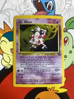 Pokemon Mr Mime 6/64 Jungle Unlimited Holo Rare Card LP / MP - Image 1