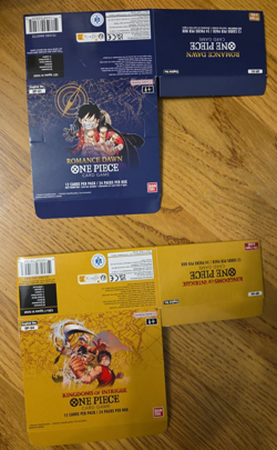 One Piece Card Game OPCG TCG Lot of 6 EMPTY Booster Boxe OP01(1st print) to OP06 - Image 1