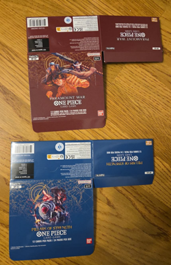 One Piece Card Game OPCG TCG Lot of 6 EMPTY Booster Boxe OP01(1st print) to OP06 - Image 2
