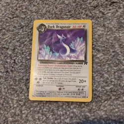 Original 2000 Pokemon Team Rocket Dark Dragonair & 2 energy cards #33/82 - Image 2