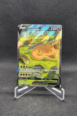 Pokemon TCG Charizard v SWSH260 Holo Rare Card Sword & Shield Promo - Image 1