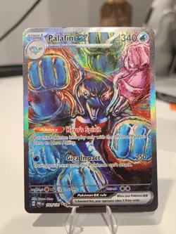 Pokemon TCG Palafin EX Prismatic Evolutions Holo Card 151/131 NM - Image 1
