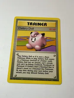 Clefairy Doll 70/102 Rare Base Set 1999 Pokemon NM Vintage WOTC Trainer Card - Image 1