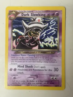 Pokemon TCG Dark Slowking Neo Destiny Card 20/105 Unlimited Rare - Image 1