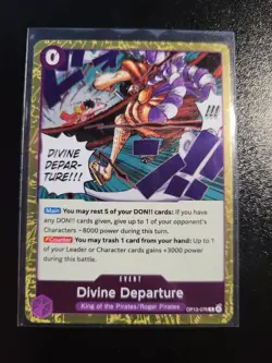 Divine Departure OP13-076 Foil Rare Carrying On His Will One Piece Card Game - Image 1