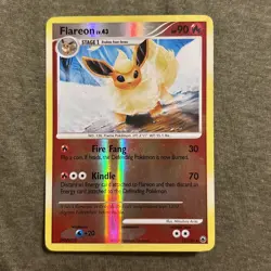 Pokemon TCG Flareon 19/100 Majestic Dawn 2008 Reverse Holo Card LP Rare! - Image 1