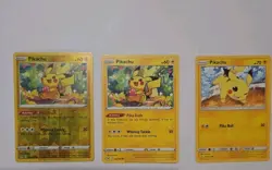 Pikachu Pokemon Cards HP 60 & 70 X 3 - Image 1