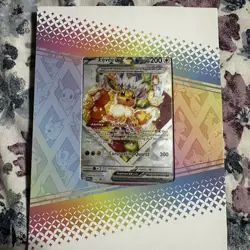 Eevee EX 174 Prismatic Evolutions Black Star Promo Card NM Condition w/Frame - Image 1