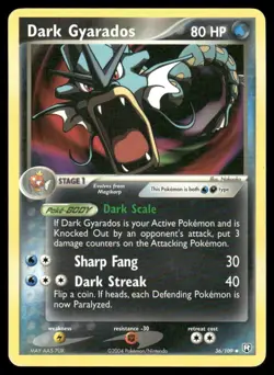 Pokemon Cards Dark Gyarados 36/109 Team Rocket Returns Uncommon LP - Image 1