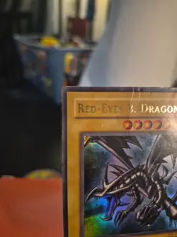 Yu-Gi-Oh! TCG Red-Eyes Black Dragon SDJ-001 Vintage Holo Rare Card 1996 - Image 3