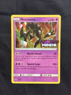 Pokemon Cards: Unified Minds Prerelease Staff Promo: Necrozma SM204 - Image 1