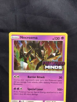 Pokemon Cards: Unified Minds Prerelease Staff Promo: Necrozma SM204 - Image 2