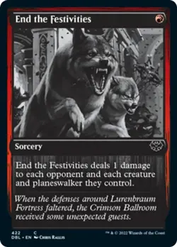 End the Festivities Silver Screen FOIL Innistrad Crimson Vow NM - Image 1