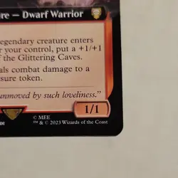 Gimli of the Glittering Caves Ext Art 115 MTG Commander Lord of the Rings LTC NM - Image 3