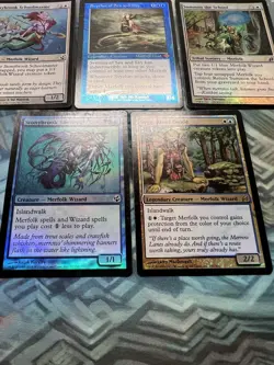 Foil Merfolk Lot - Sygg, River Guide Stonybrook Banneret Svyelun Summon School - Image 3