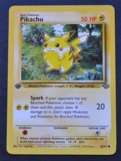 Pikachu #60 / 64 1st Edition Jungle - NM - Pokemon 1999 TCG WOTC Vintage - Image 1