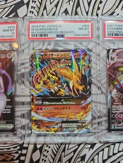 2014 POKEMON JPN M CHARIZARD EX MEGA BATTLE #002 PSA 8 NM-MINT (499) - Image 1