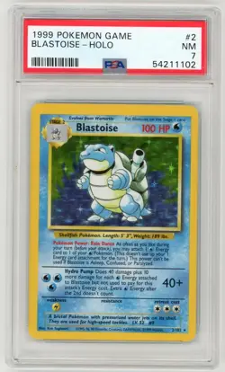 1999 Pokemon Game Base Set Blastoise Holo PSA 7 #2 - Image 1