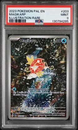 2023 POKEMON PAL EN-PALDEA EVOLVED ILLUSTRATION RARE #203 MAGIKARP PSA 9 - Image 1