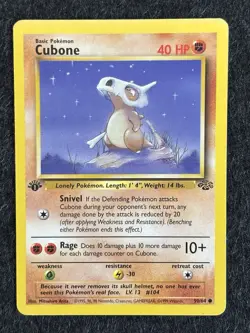 Cubone 1st Edition 1999 Pokemon Jungle #50/64 Never Played Excellent + - Image 1
