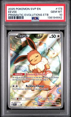 Eevee Pokemon Svp En-Sv Black Star Promo 173 NM PSA 10 - Image 1