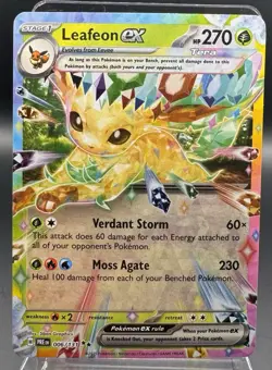 Leafeon ex 066/131 Prismatic Evolutions Double Rare Pokemon TCG NM - Image 1