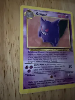 Vintage Gengar Pokemon Fossil 20/62 1999 Non Holo Rare Good Condition Light play - Image 2