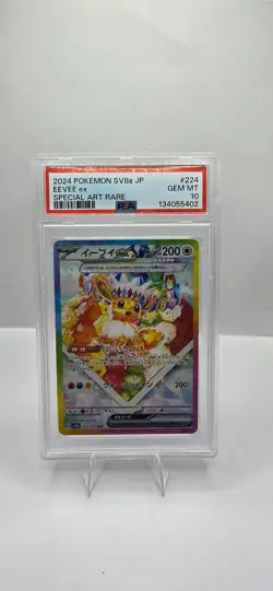 2024 Pokemon Japanese Eevee ex SAR #224 PSA 10 Gem Mint | Terastal Fest SV8a - Image 1