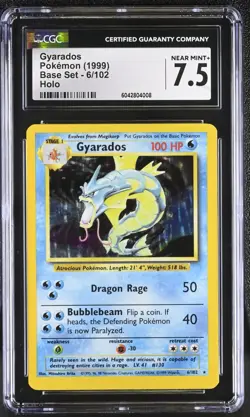 Gyrados Holo Pokemon 1999 Base Set 6/102 CGC 7.5 Near Mint - Image 1