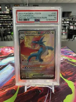 PSA 10 Salamence ex SIR 187/159 Pokemon Journey Together 2025 ENGLISH GEM MINT - Image 1