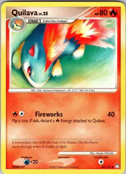 Quilava 60/123 Mysterious Treasures Normal Pokemon TCG LP - Image 1