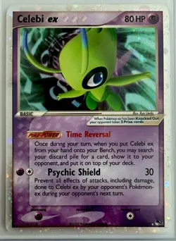 Pokemon Celebi ex 017/017 POP Series 2 Ultra Rare Holo EX MP - Image 1