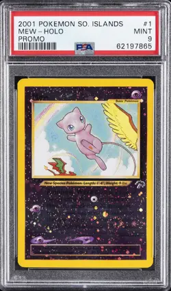 2001 POKEMON SOUTHERN ISLANDS PROMO #1 MEW-HOLO PSA 9 - Image 1