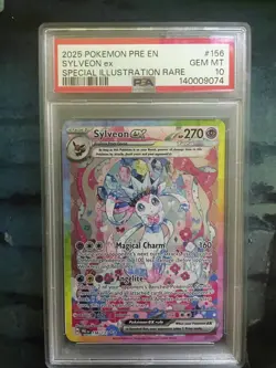 2025 Pokemon Prismatic Evolutions Sylveon ex 156/131 PSA 10 - Image 1