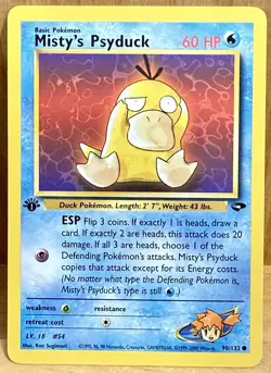 Misty's Psyduck 90/132 Gym Challenge Set 1st Edition 1999 Vintage Pokemon TCG - Image 1