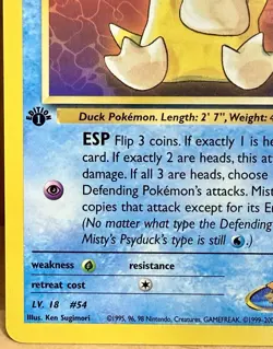 Misty's Psyduck 90/132 Gym Challenge Set 1st Edition 1999 Vintage Pokemon TCG - Image 2
