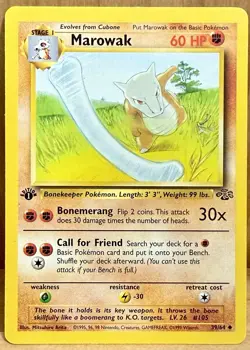 Marowak 39/64 Jungle Set 1st Edition 1999 Vintage Pokemon TCG - Image 1