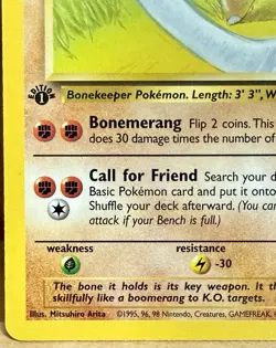 Marowak 39/64 Jungle Set 1st Edition 1999 Vintage Pokemon TCG - Image 2