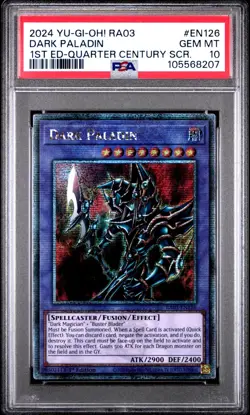 Dark Paladin PSA 10 - RA03-EN126 - Quarter Century Secret Rare - Yugioh - Image 1