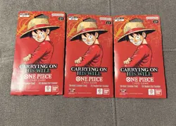 One Piece OP-13 Carrying on His Will Sleeved Booster Packs Lot Of 3 - Image 1