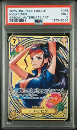 2025 ONE PIECE JPN EB03-EXTRA BOOSTER -ONE PIECE HEROINES ED- NICO ROBIN PSA 9 - Image 1