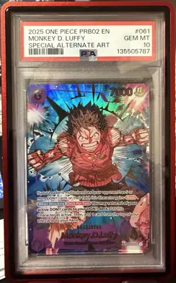 2025 One Piece Monkey.D.Luffy Eb02-061 (SP) The Best- Vol. 2 PSA 10 - Image 1